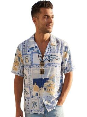 Abercrombie & Fitch Lightweight European Travel Button Down Shirt Size L